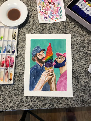 Pride 2020 12x9” ORIGINAL Watercolor Painting